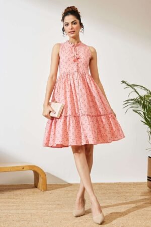 women Floral Print Fit & Flare Midi Dress
