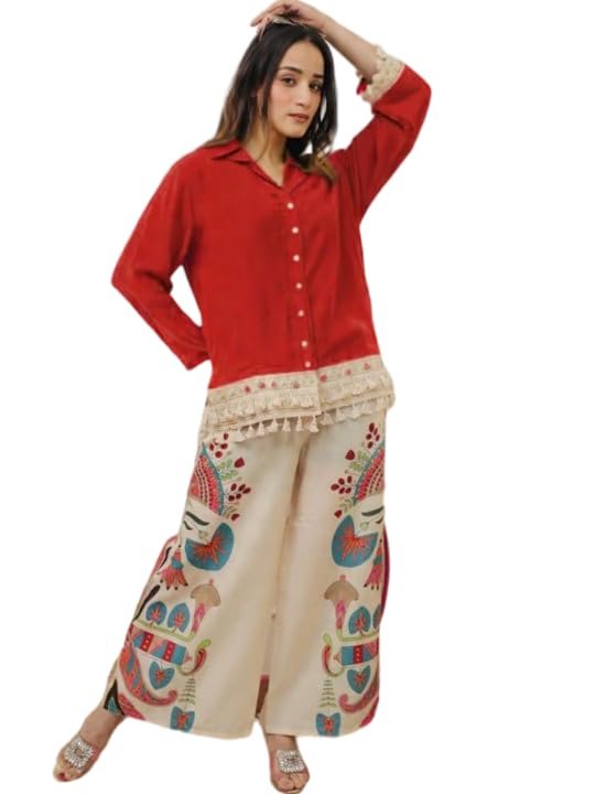 Rustic Red Printed Co-ord Set