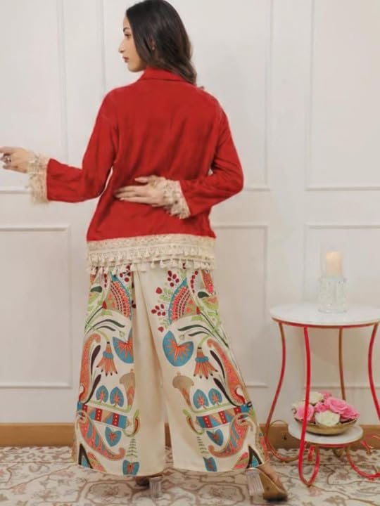 Rustic Red Printed Co-ord Set - Image 4