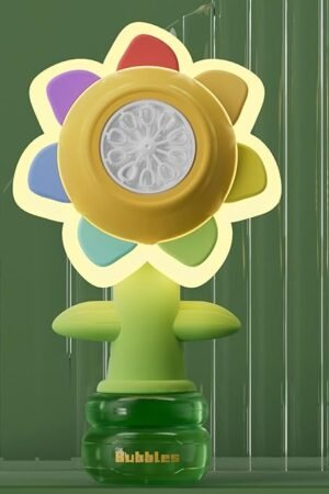 Colorful Solar Flower Bubble Machine Toy