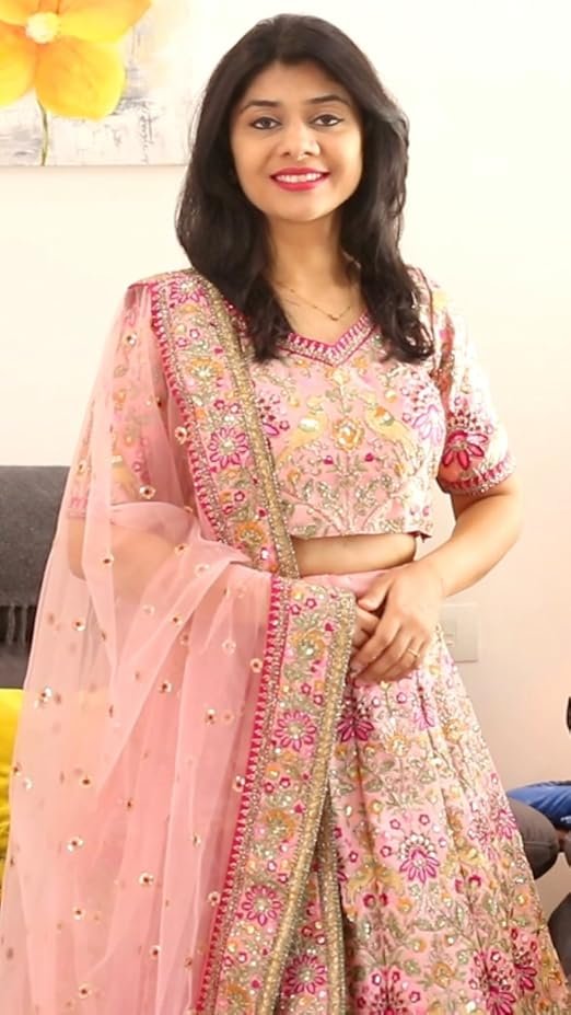 Women Silk Semi stitched Lehenga Choli - Image 2