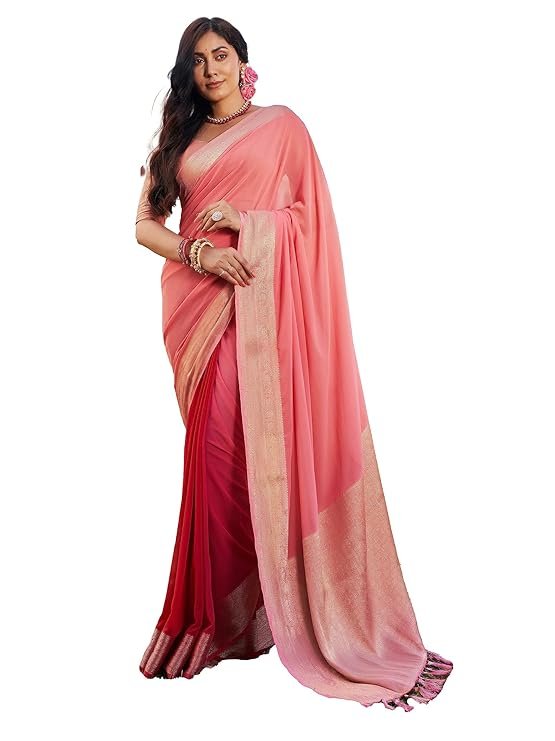 Women Pure Georgette Saree Blouse Piece