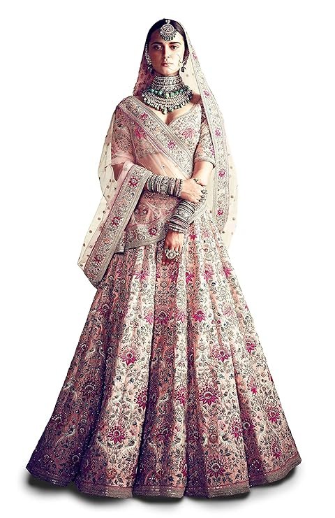 Women Silk Semi stitched Lehenga Choli