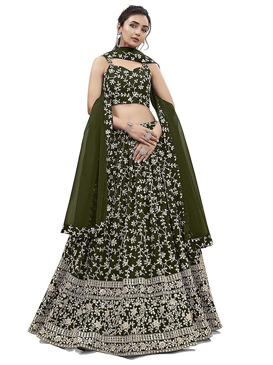 Women Georgette Embroidered Fabric