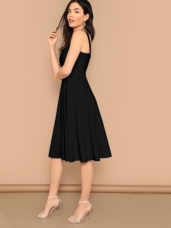 Black Sleeveless Bodycon Maxi Dress for Women - Image 3