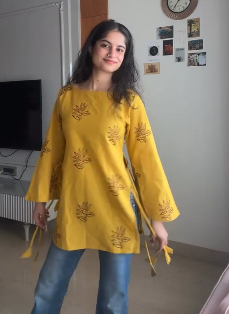 Pink Embroidered Tunic Top for Women - Image 7