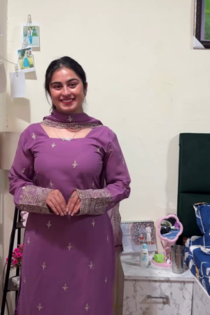 Women Mauve Embroidered Straight Kurta Dupatta Set