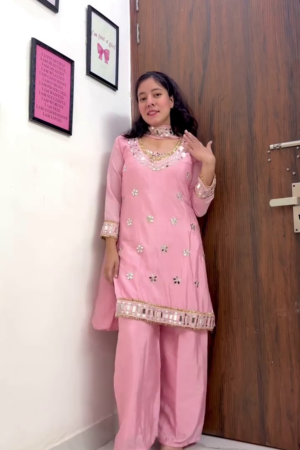 Women's Georgette Sequin Embroidered Kurti